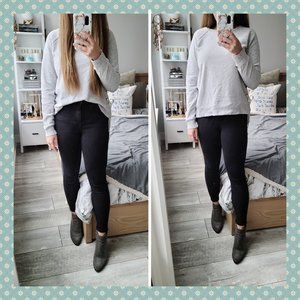 Aerie‎ Grey Lace Up Sweatshirt